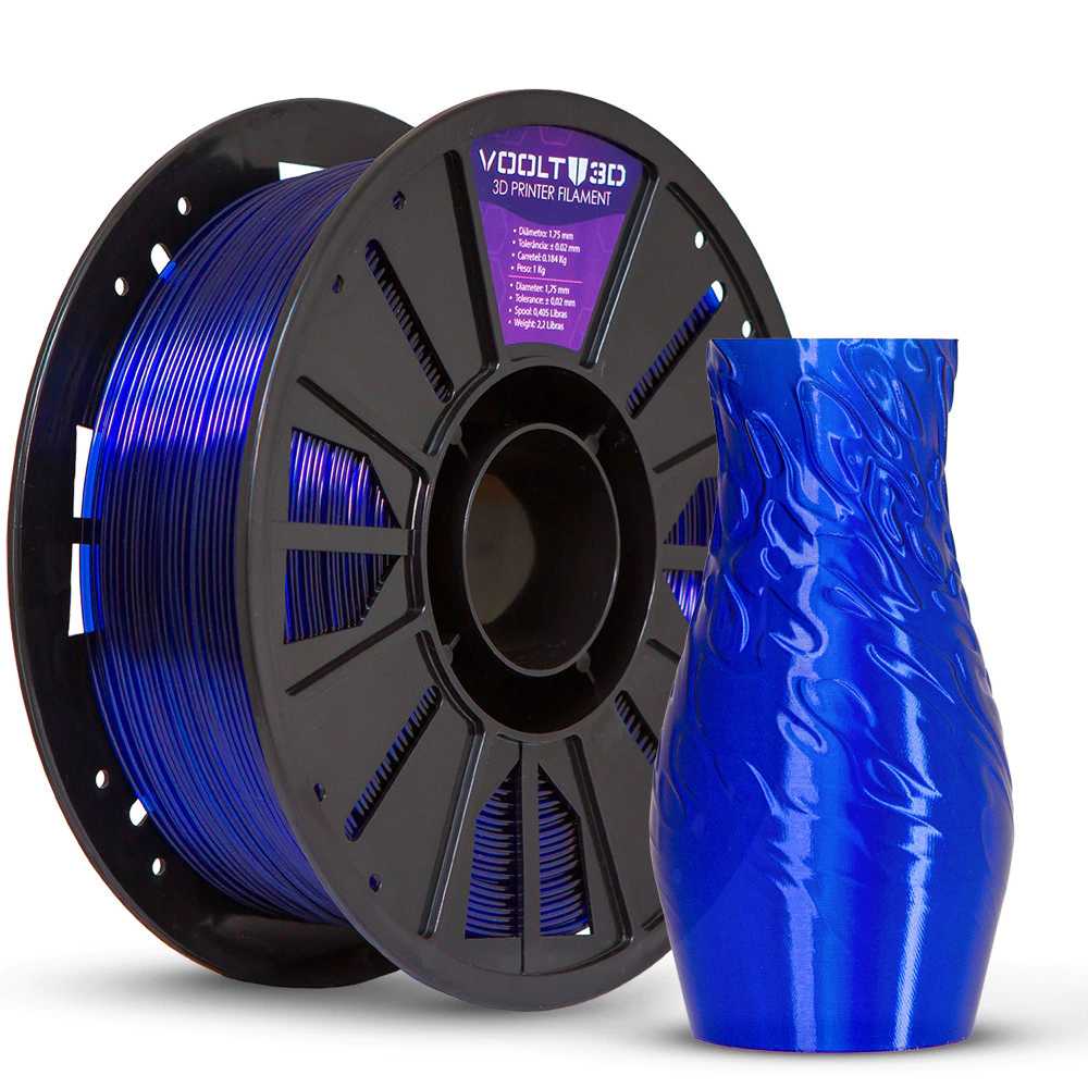 Filamento PETG HF Azul Marinho Translúcido High Fluidity Premium - 1Kg