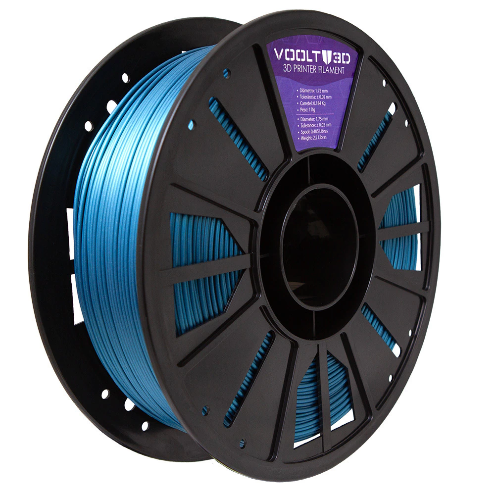 Filamento PLA Azul Metalizado V-Silk High Speed Premium - 1Kg