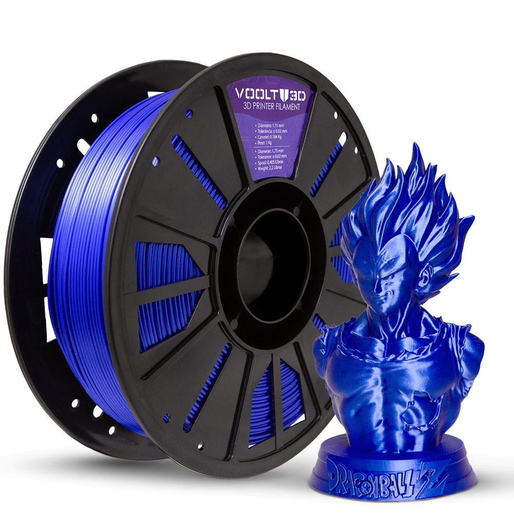 Filamento PLA Azul Safira V-Silk High Speed Premium - 1Kg