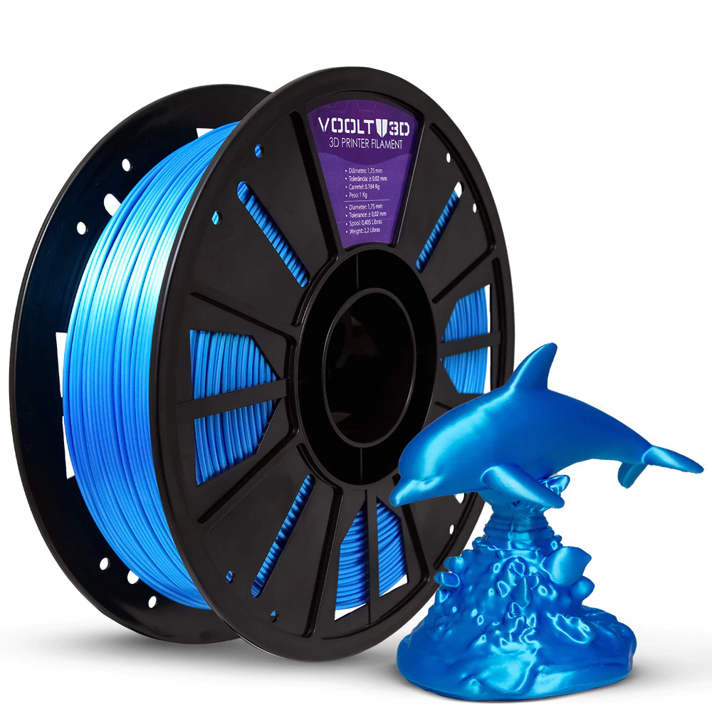 Filamento PLA Azul Sky V-Silk High Speed Premium - 1Kg