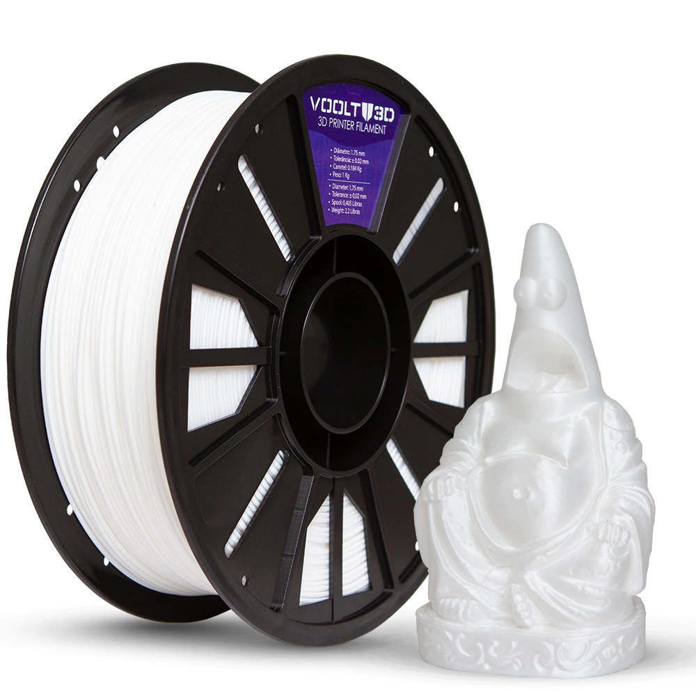 Filamento PLA Branco Off-White Velvet High Speed Premium - 1Kg