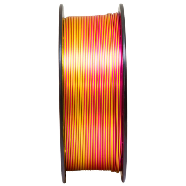 Filamento PLA Tri Color Dourado / Rosa Choque / Verde V-Silk High Speed Premium - 1Kg — 2