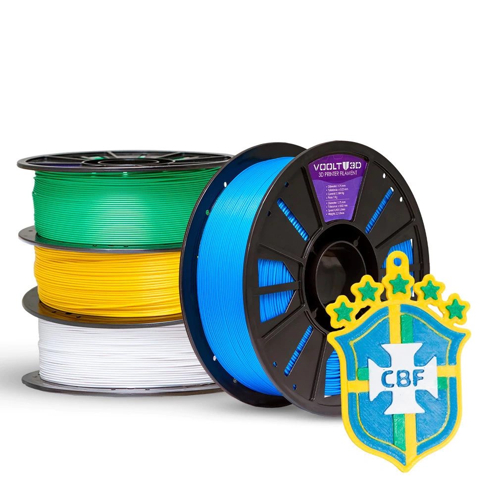 KIT Filamento PLA Sólido Copa do Mundo 2kg — peça impressa