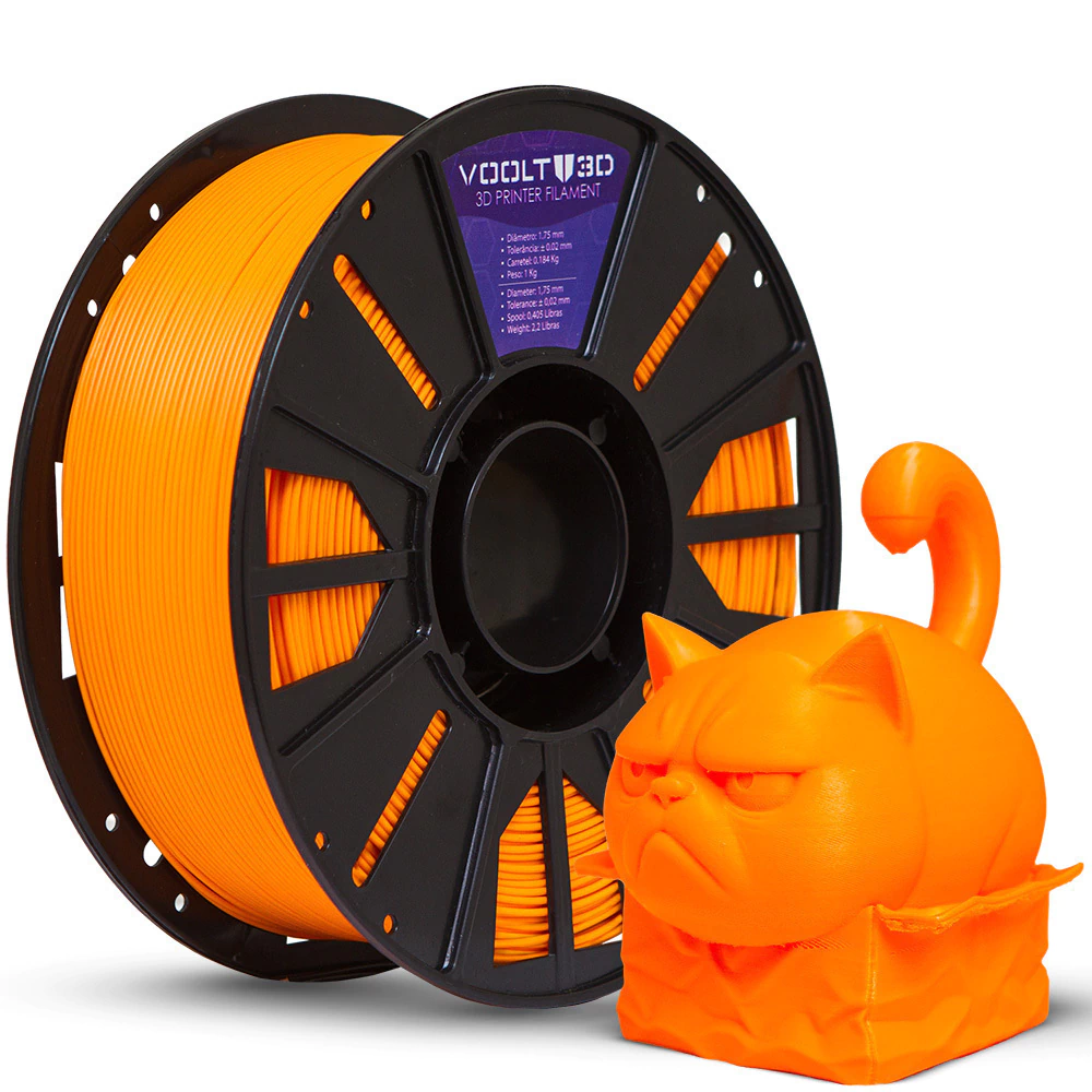 Filamento PLA Laranja High Speed Premium - 1Kg