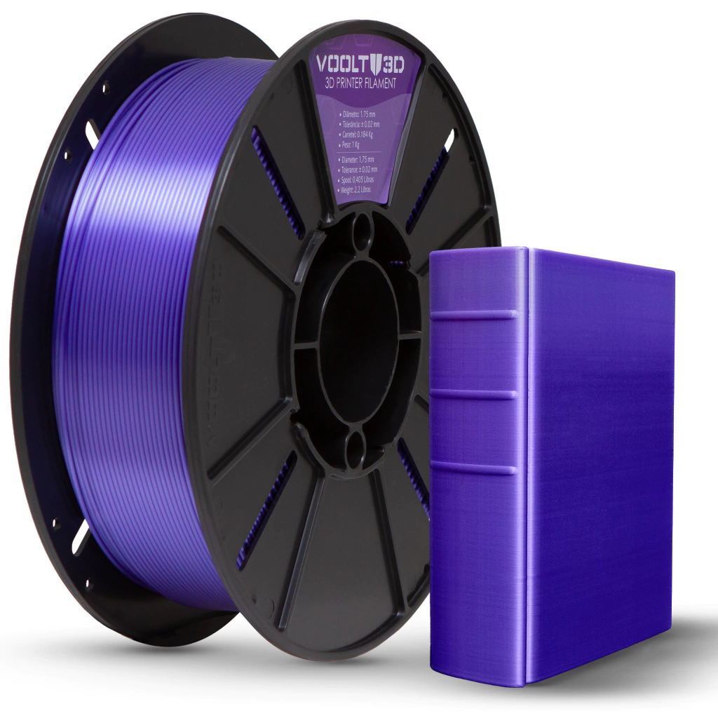 Filamento PLA Lilás V-Silk High Speed Premium - 1Kg