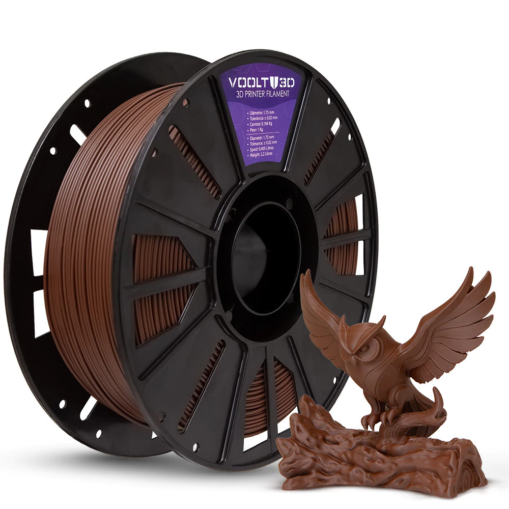 Filamento PLA Marrom Velvet High Speed Premium - 1Kg