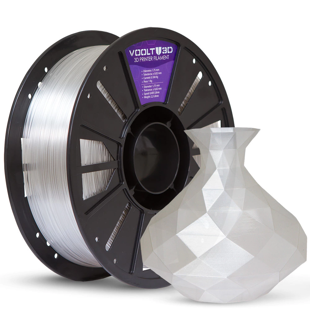 Filamento PETG HF Natural Translúcido High Fluidity Premium - 1Kg