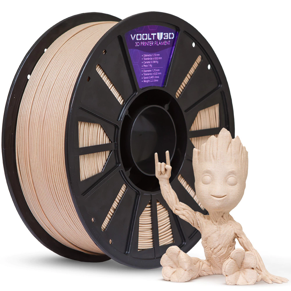Filamento PLA Pinus Wood High Speed Premium - 1Kg