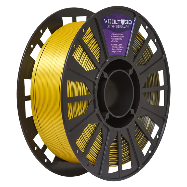 Filamento PLA Duo Color Shadow Dourado com Preto V-Silk - 1Kg — 3