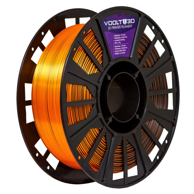 Filamento PLA Duo Color Shadow Laranja com Preto V-Silk - 1Kg — 3