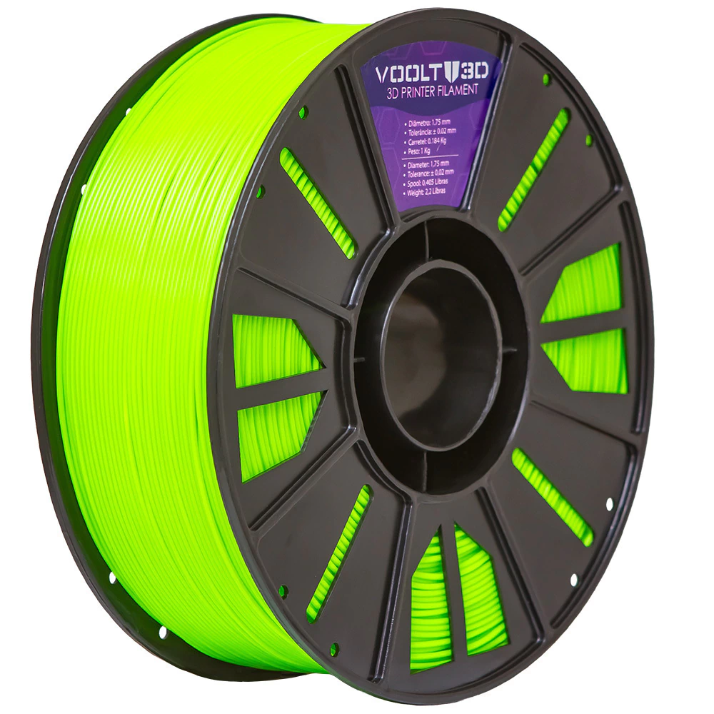 Filamento ABS Verde Fluorescente High Speed Premium - 1Kg