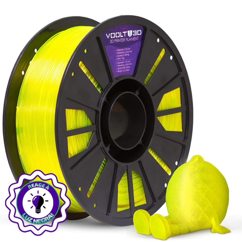 Filamento PETG HF Verde Limão Neon Translúcido High Fluidity Premium - 1Kg