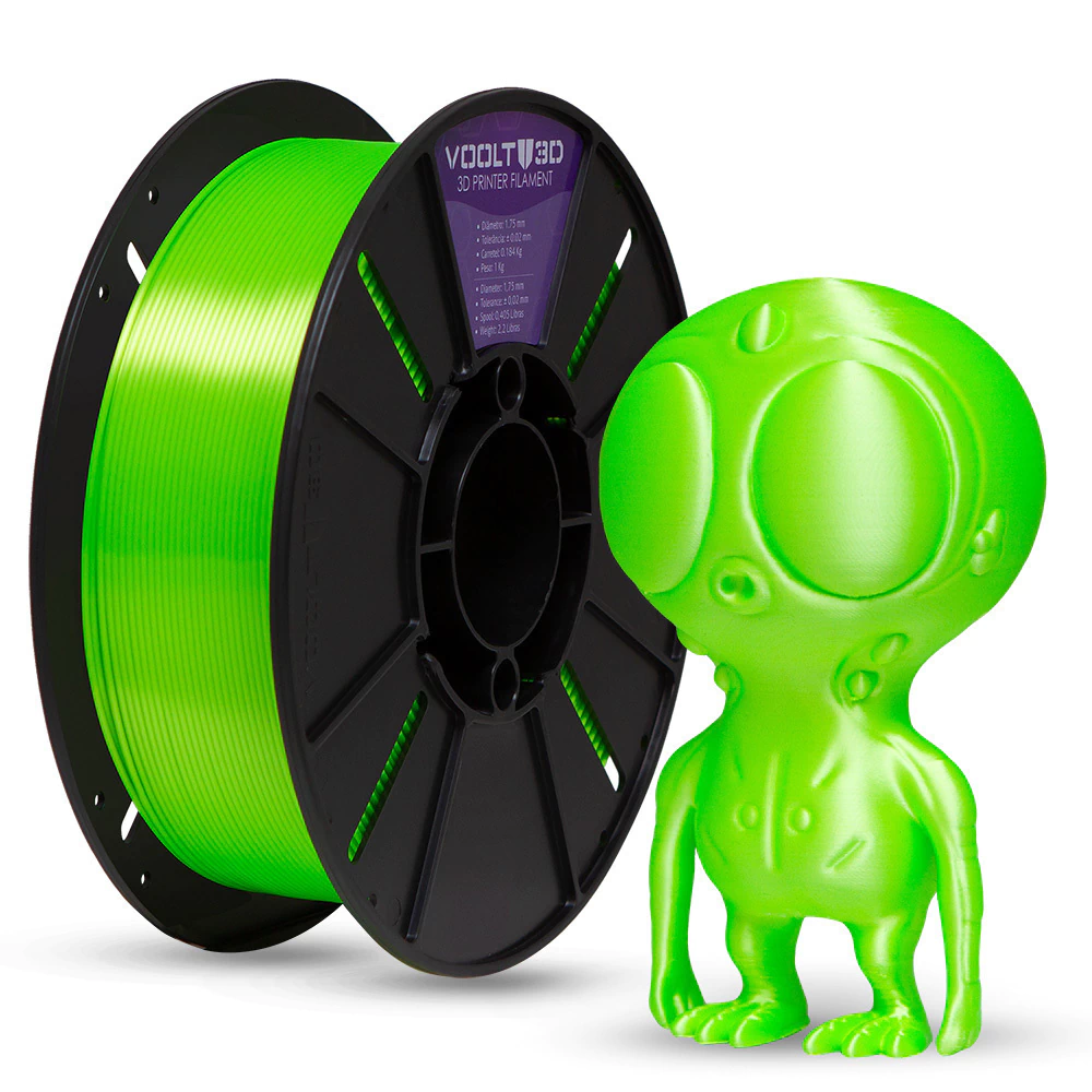 Filamento PLA Verde Neon V-Silk High Speed Premium - 1Kg
