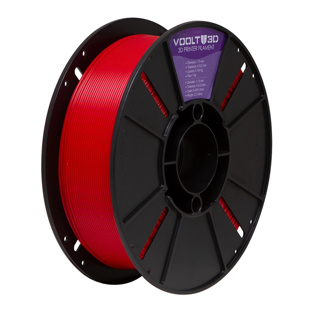 Filamento ABS Vermelho High Speed Premium - 1Kg